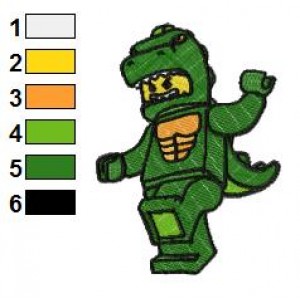 Crocodile The Lego Movie Embroidery Design
